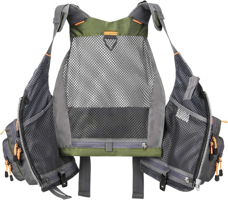 Gonex Fly Fishing Vest for Men Women, Comfortable Adjustable Fishing Vest with Multi-Pockets Reflective Stripes - Image 5